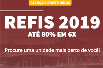 Refis 2019 em Itapetininga termina dia 18 de dezembro