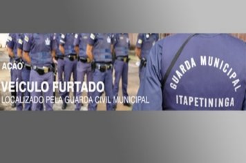 Veículo furtado é localizado pela Guarda Municipal