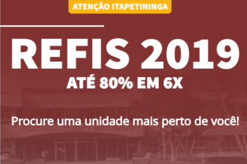 Refis 2019 em Itapetininga termina dia 18 de dezembro