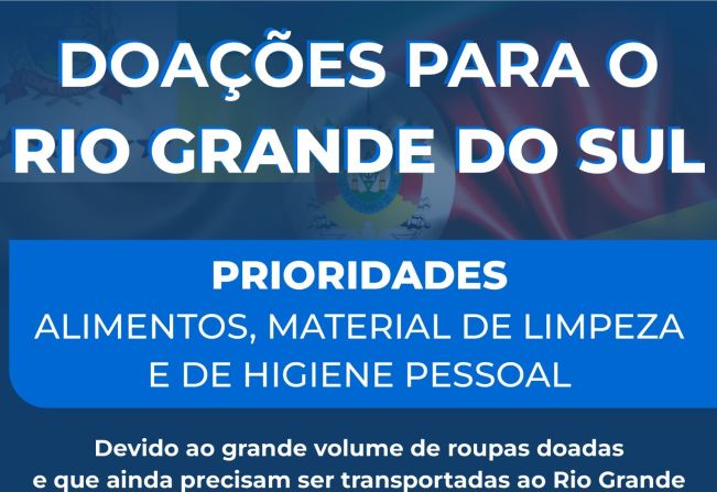 Doações para o Rio Grande do Sul