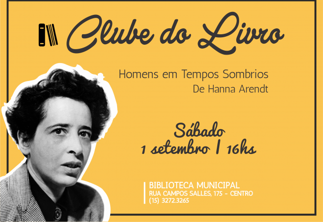 Clube do Livro acontecerá dia 1 de setembro