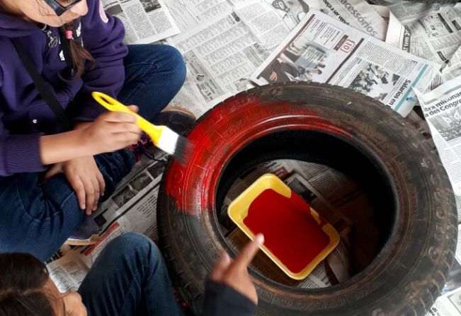 Alunos confeccionam lixeiras ecológicas para a Lagoa da Chapadinha