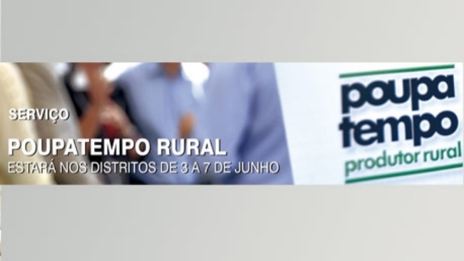 Poupatempo Rural estará nos distritos de 3 a 7 de Junho