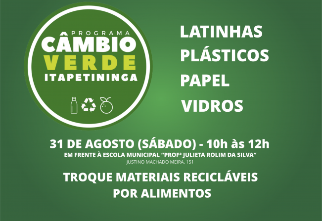 Distrito do Rechã, em Itapetininga, recebe Programa Câmbio Verde neste sábado (31)