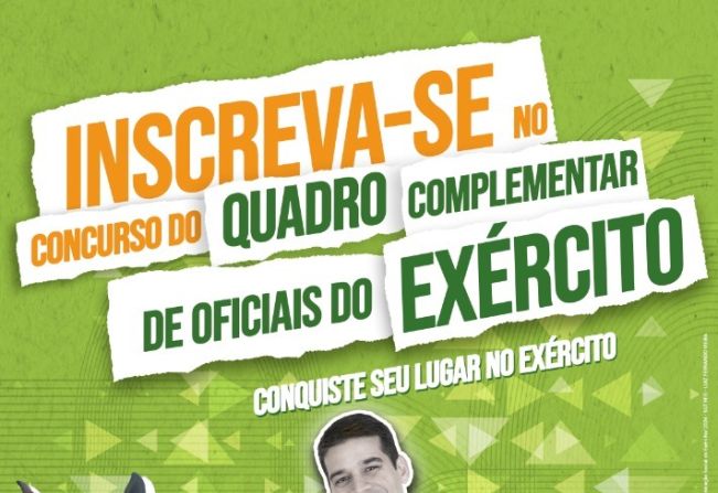 Exército abre inscrições para Concurso para Quadro Complementar de Oficiais