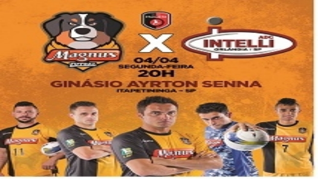 Magnus Futsal enfrenta Intelli/Orlândia no Gnásio Ayrton Sena