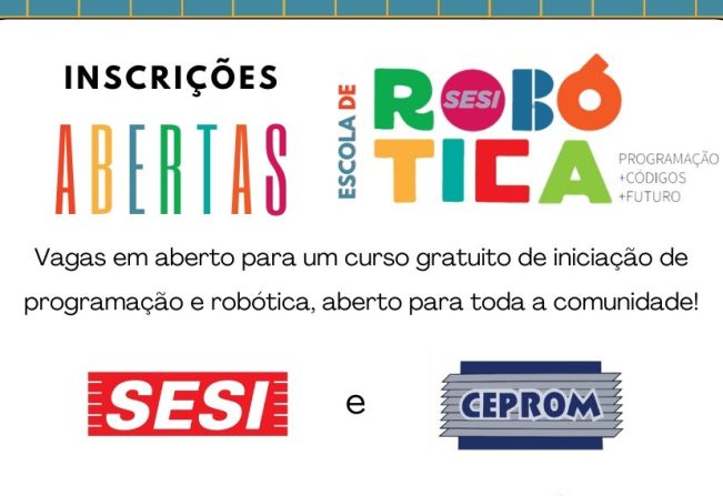 Prefeitura e SESI oferecem curso gratuito de Robótica