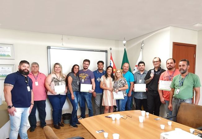 Posse dos novos integrantes da CIPA da prefeitura de Itapetininga