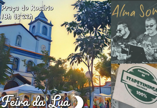 Feira da lua será nesta quarta-feira (18) na praça do Rosário